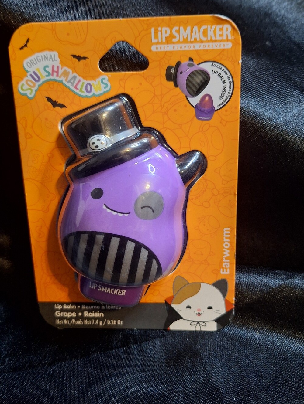 New Discontinued Lip Smackers Balm~Squishmallows Monster~Earworm~Grape Gloss